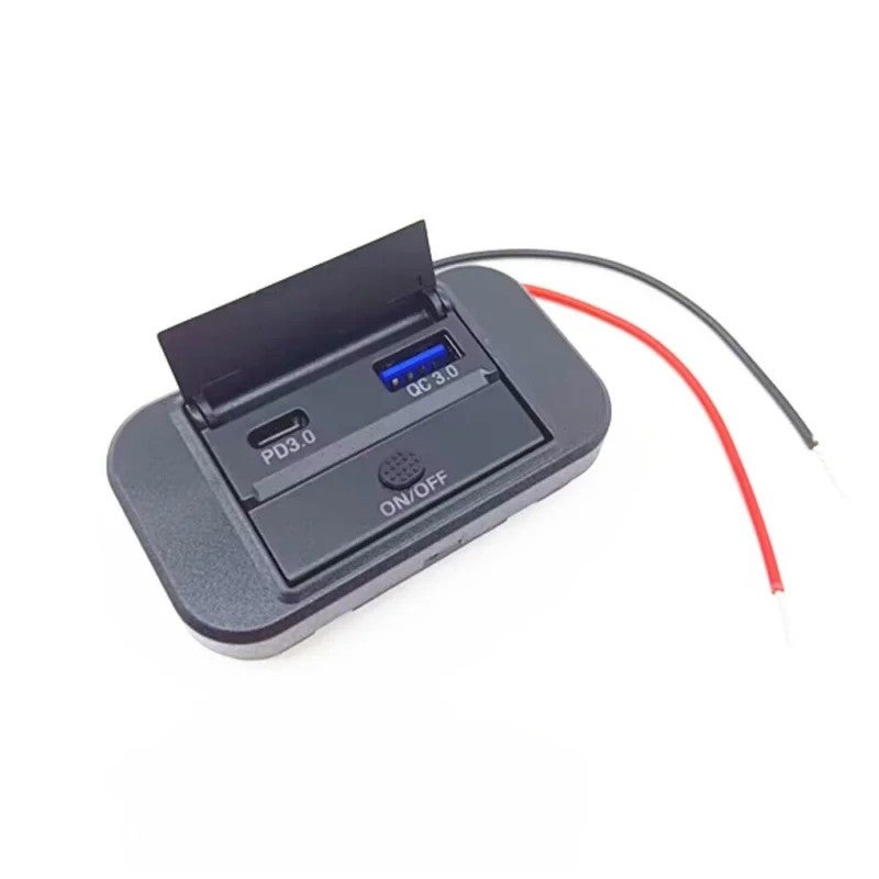 Bluejw Type-C PD 3.0 & Dual USB Car Charger, Fast Charging 12V/24V Power Outlet Socket, Automobile Adapter Panel for iPhone, Samsung, Android - Image 3